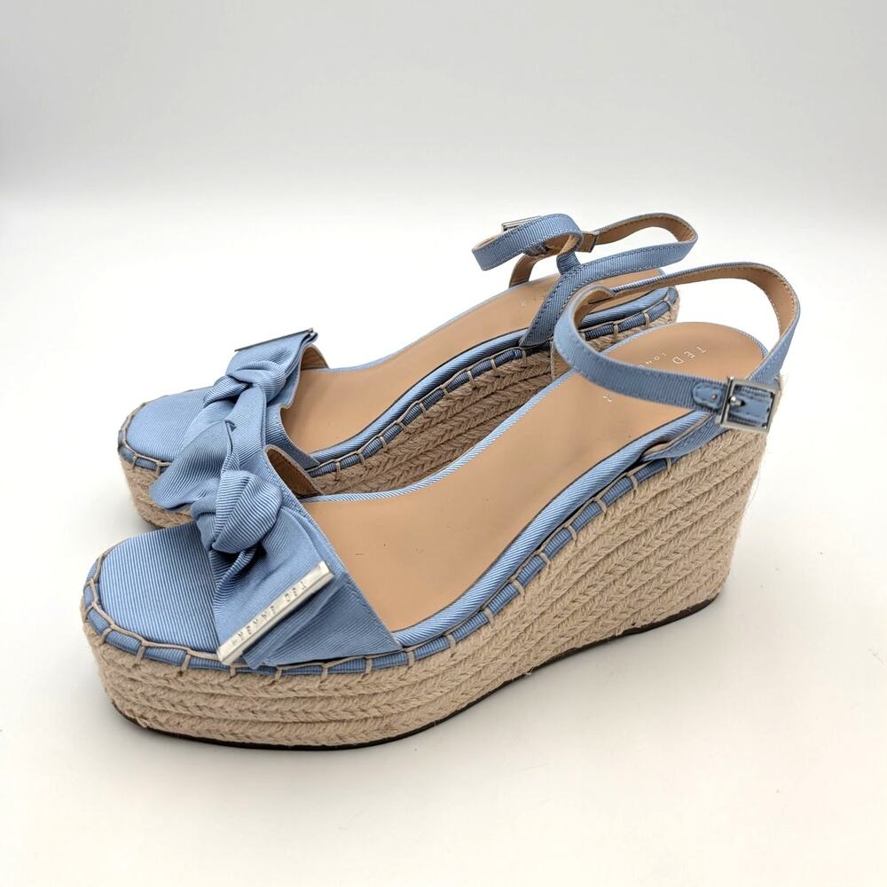 Ted Baker London Gia Espadrille Sandals Women's Light Blue Size US8 EU38.5